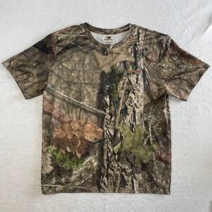 Mossy Oak T-Shirt Large Brown Break-Up Country Camo Performance Short Sleeve